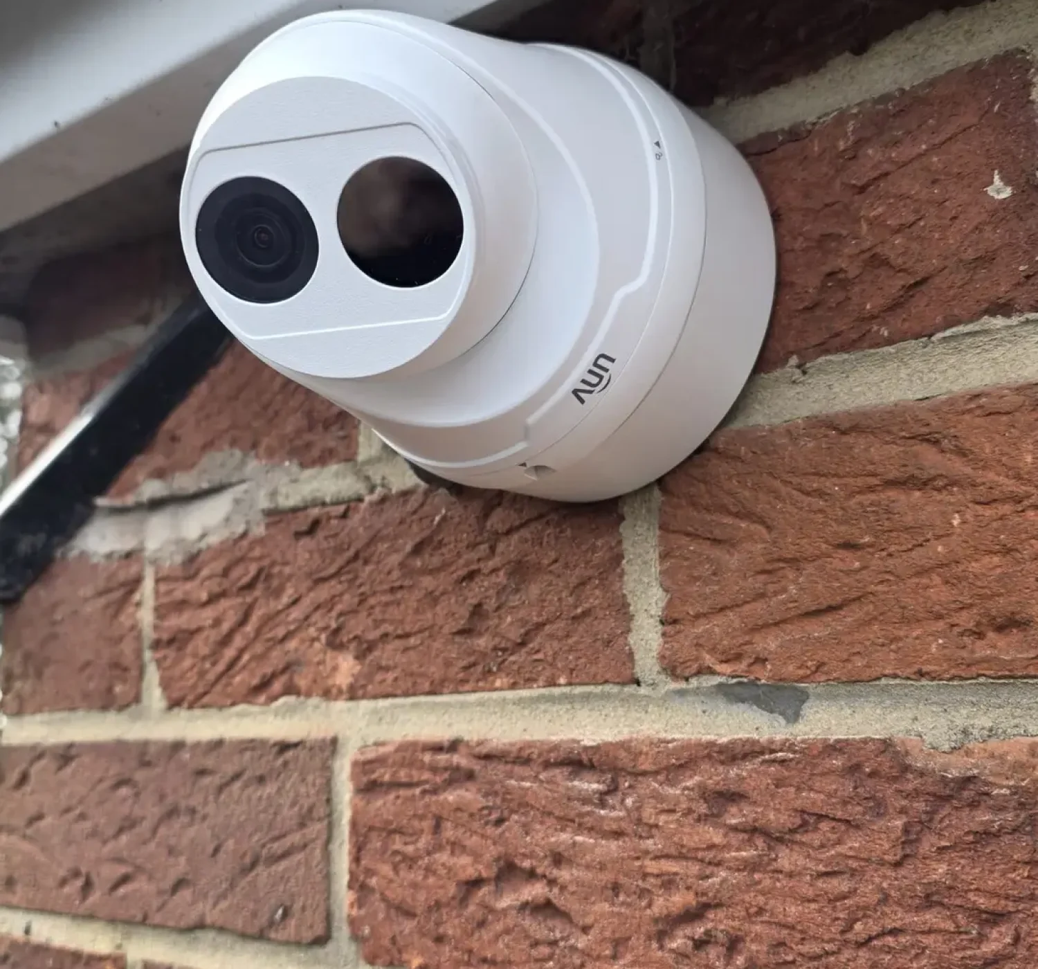 External CCTV camera installed to provide clear coverage of a property entrance